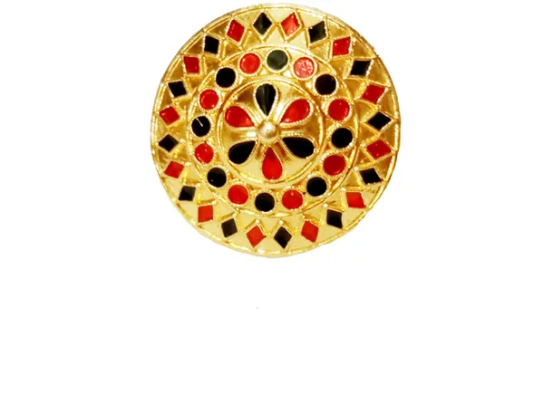 Assamese_Traditional_Copper_Gold_Plated_Red_Black_Colour_Finger-Ring_For_Girls_&_Women